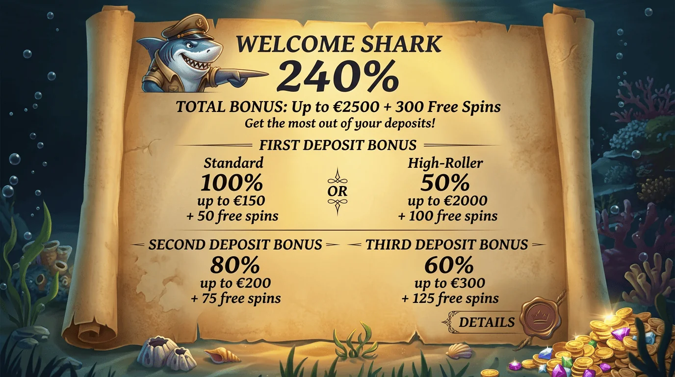 Winshark Canada casino homepage slots jackpot visual
